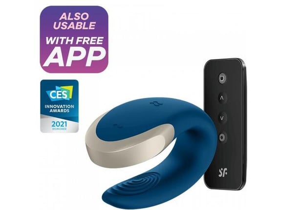 SATISFYER PARTNER Vibrator Za Pare Double Love Blue