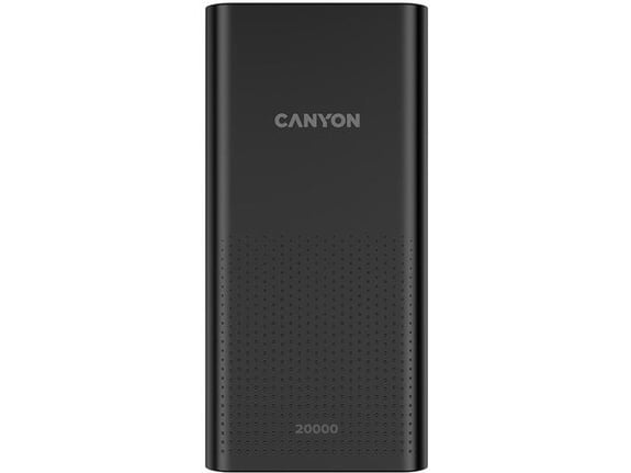 CANYON powerbank PB-2001, CNE-CPB2001B, 20.000 mAh, črna