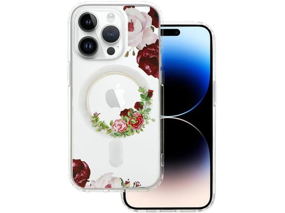 ONASI ovitek Clear Case Elite za iPhone 15, rdeča