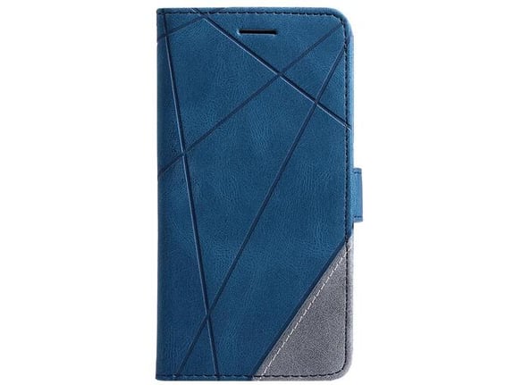 Chameleon Apple iPhone 15 - Preklopna torbica (WLGO-Lines) - modra