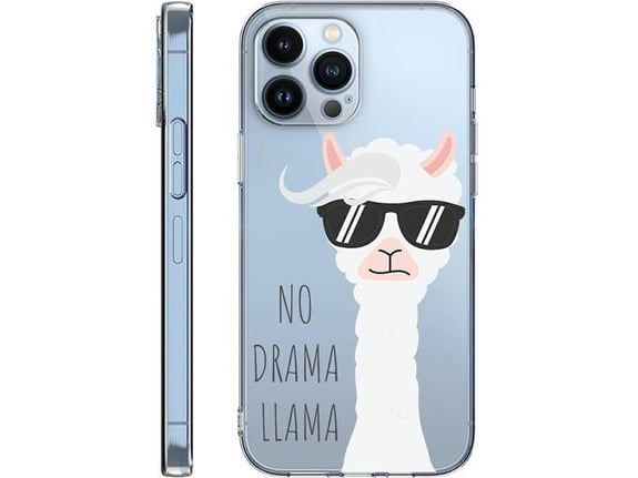 ONASI prozoren ovitek No Drama Llama za iPhone 14 Pro