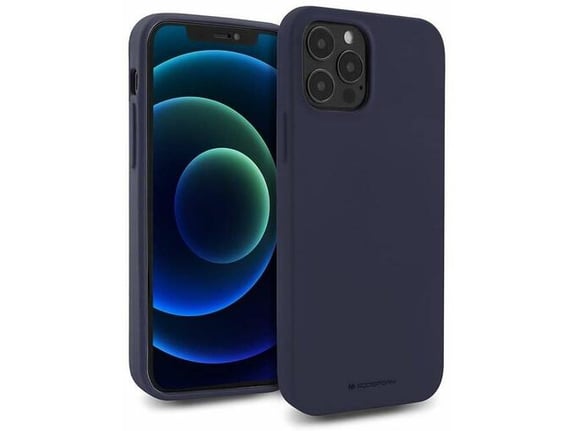 GOOSPERY silikonski ovitek za iPhone 15 Plus, moder