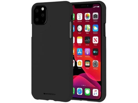 GOOSPERY silikonski ovitek Soft Feeling za iPhone 15 Pro Max, črna
