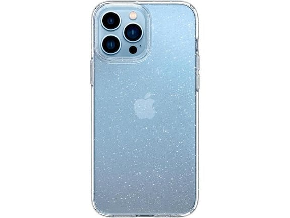 ONASI silikonski ovitek za iPhone 15 Pro Max, prozorna s srebrnimi bleščicami