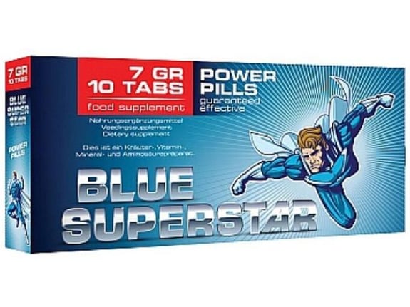 PHARMQUEST Erekcijske Tablete Blue Superstar 10/1