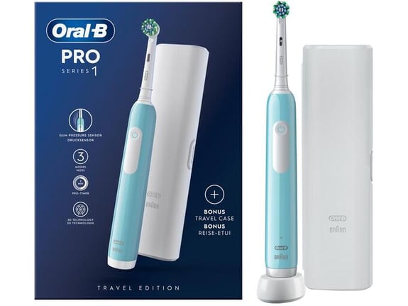 ORAL-B električna zobna ščetka Pro 1, modra