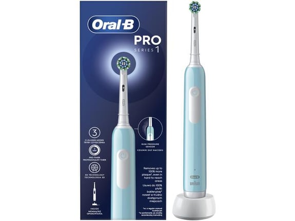 ORAL-B električna zobna ščetka Pro 1, modra
