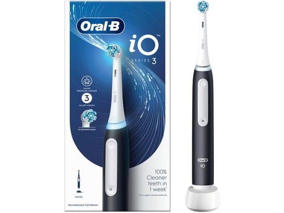ORAL-B električna zobna ščetka iO3, črna