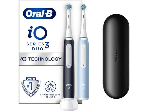 ORAL-B električna zobna ščetka iO3, črna in modra