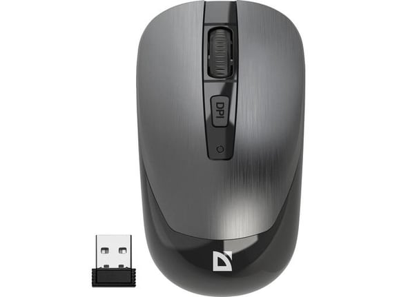 DEFENDER WAVE MM-995 srebrna tiha brezžična miška