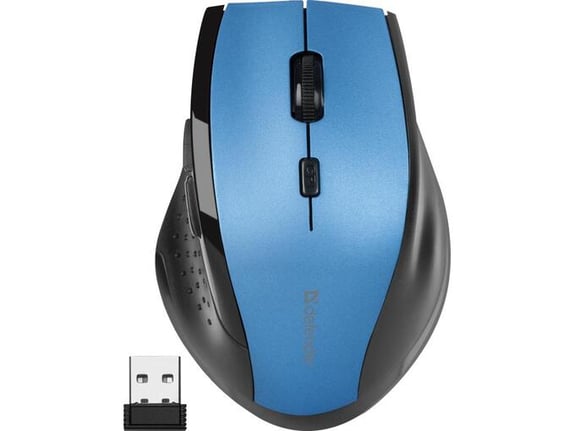 DEFENDER Accura MM-365 črno/modra brezžična miška