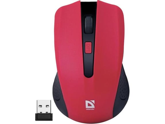 DEFENDER Accura MM-935 rdeča brezžična miška