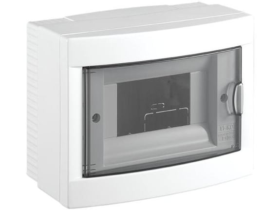 VIKO PANASONIC Hišna razdelilna omarica VIKO nadometna 6M bela-transparentno siva