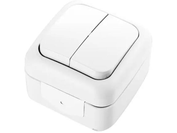 PANASONIC dvojno stikalo PALMIYE, nadometno, IP54