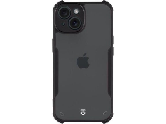 TACTICAL silikonski ovitek Quantum za iPhone 15, prozorna črna