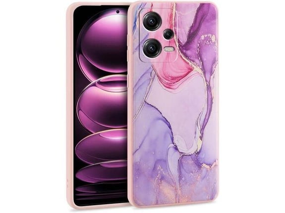 ONASI silikonski ovitek Marmor za Xiaomi Redmi 12C, roza