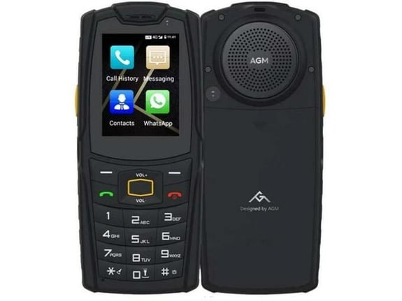 AGM Odporni telefon na tipke M7 1GB/8GB DS, 4G, ANDROID, IP68/IP69K/MIL-STD-810H, črn