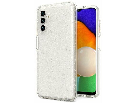 ONASI silikonski ovitek za Samsung Galaxy S23 FE, prozorna s srebrnimi bleščicami