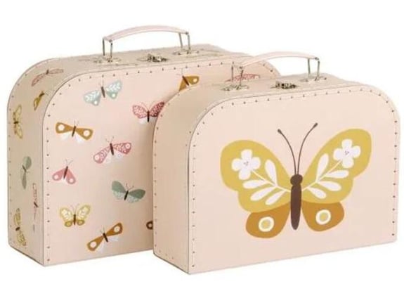 A LITTLE LOVELY COMPANY set dveh kovčkov, Butterflies