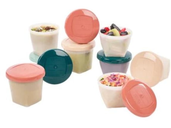 BABYMOOV posodice za shranjevanje hrane, 180 ml, bele