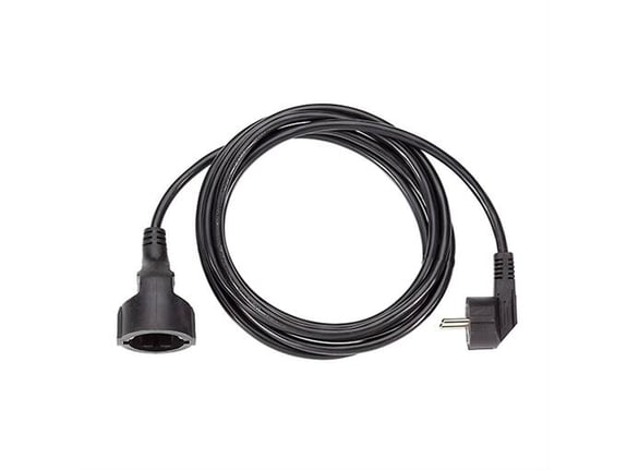 BACHMANN električni podaljšek, 3m, črna