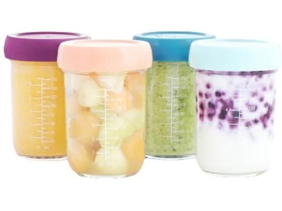 BABYMOOV steklene posodice za shranjevanje hrane, 4x 100ml + 4x 220ml