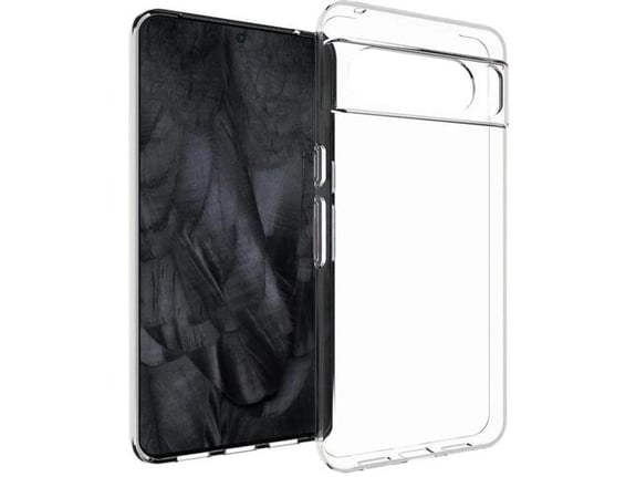 CHAMELEON ovitek za gumiran TPU Google Pixel 8 Pro, prozoren svetleč