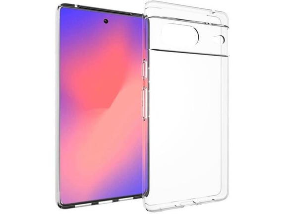 CHAMELEON ovitek za gumiran TPU Google Pixel 7, prozoren svetleč