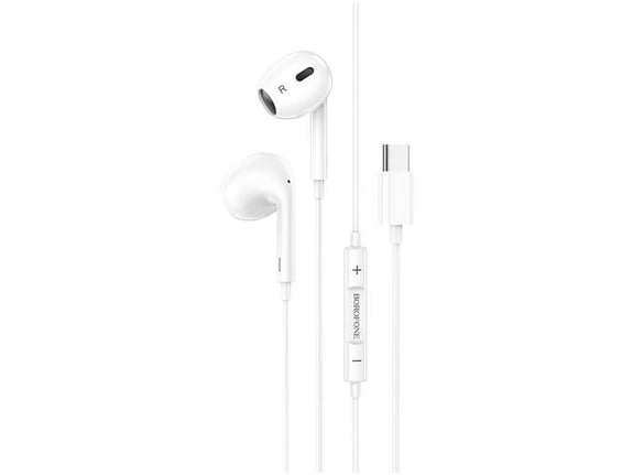 BOROFONE žične slušalke z mikrofonom BM30 Max, bela