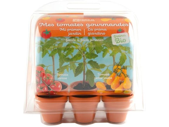 RADIS ET CAPUCINE set - mini rastlinjak za gojenje paradižnika, za otroke