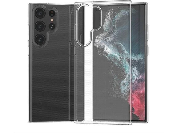 ONASI silikonski ovitek Clear Case 1,8 mm za Samsung Galaxy S24 Ultra 5G, prozorna