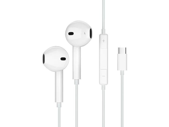 Jellico slušalke EP2A s Type C vtičem in mikrofonom, bele