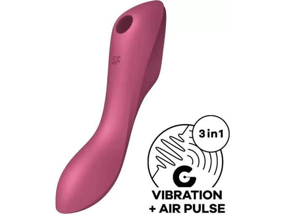 SATISFYER AIR Stimulator Klitorisa Satisfyer Curvy Trinity 3 Red