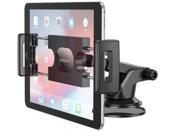 BOROFONE avtonosilec BH100 vakumski za tablico in telefon (4,7-12,9 Inch) - črn