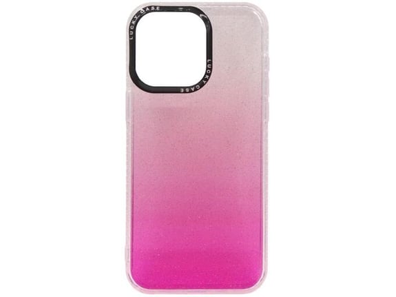 CHAMELEON ovitek za gumiran Apple iPhone 15 Pro, roza z bleščicami