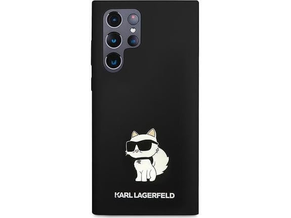 KARL LAGERFELD silikonski ovitek IML NFT Choupette Body za Samsung Galaxy S24 Ultra 5G, črna, KLHCS24LSNCHBCK