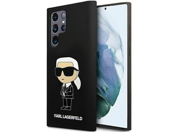 KARL LAGERFELD silikonski ovitek IML NFT Karls Full Body za Samsung Galaxy S24 Ultra 5G, črna, KLHCS24LSNIKBCK