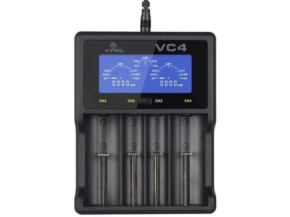 CABLETECH polnilec za baterije Li-ion in NiMH Xtar VC4, CC-PSUP-1151