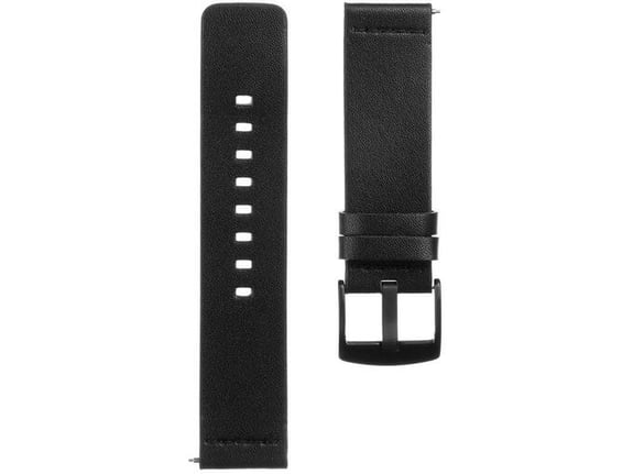 ONASI Usnjen pašček za uro 22 mm - Fenix 5 / 6 / 6 Pro / 7 - črn