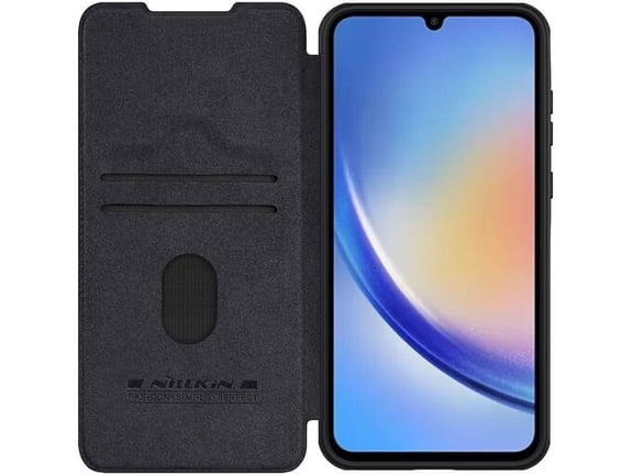 NILLKIN preklopna torbica QIN Pro z zaščito kamere za Samsung Galaxy A55 - črna