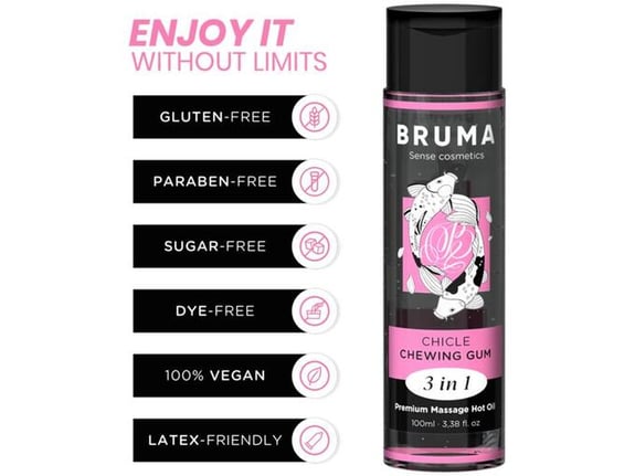 BRUMA MasaŽno Olje Hot Oil Chewing Gum 3in1