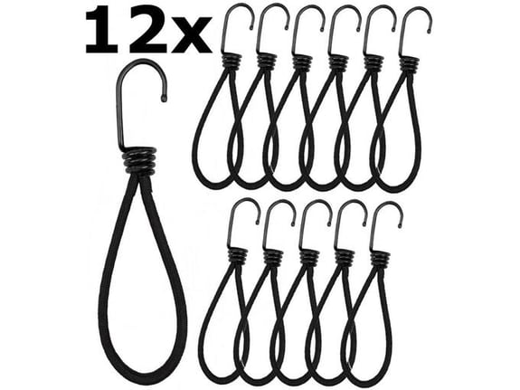 CT gumice za prtitrditev zaščitne ponjave - zelo močne 12 kosov 12cm črne