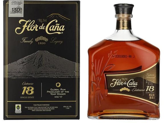 FLOR DE CANA rum 18 y + GB 1 l606927