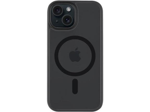 TACTICAL silikonski ovitek Asphalt MagForce za iPhone 15, prozorno črna