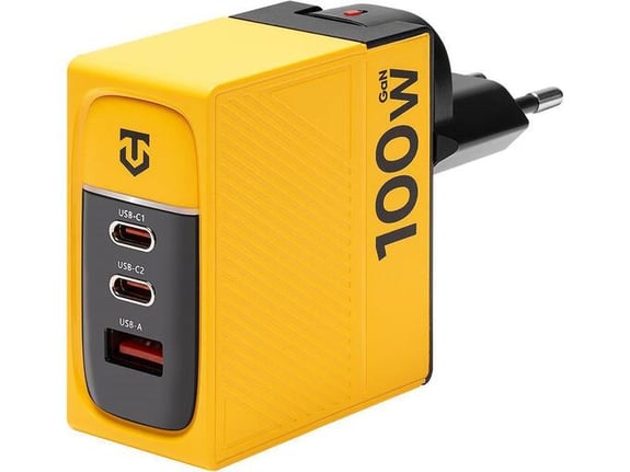 Tactical adapter NETT Warior Gun QC 100W vhod 1x USB A in 2x Type C - Original (EU Blister) - rumen