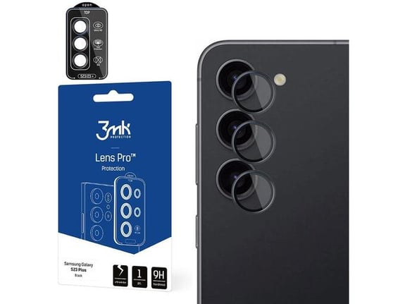 3MK zaščitno steklo Lens Pro zaščita za kamero za Samsung Galaxy S23 5G - 1 komplet