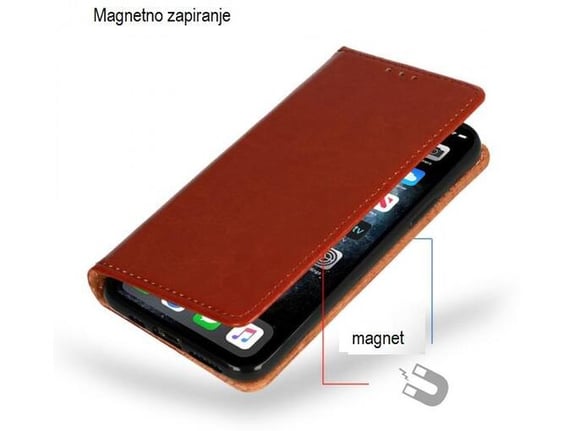 ONASI Special usnjena preklopna torbica za Samsung Galaxy A15 5G - rjava