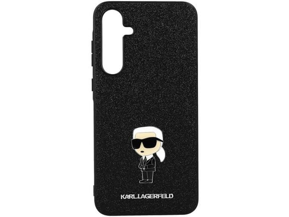 KARL LAGERFELD ovitek za silikonski Glitter IML NFT Iconic Samsung Galaxy A55, črna z bleščicami