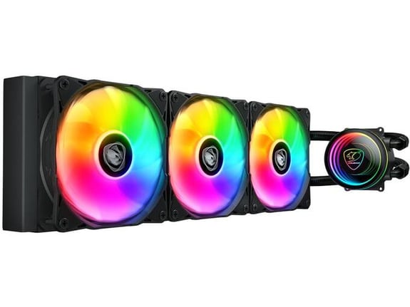 COUGAR GAMING komplet za vodno hlajenje COUGAR POSEIDON ELITE ARGB 360, 360 mm, ARGB, črna
