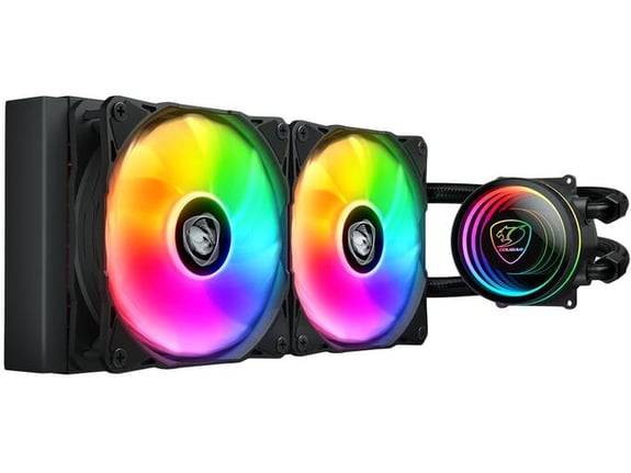 COUGAR GAMING komplet za vodno hlajenje COUGAR POSEIDON ELITE 240 mm, ARGB, črna